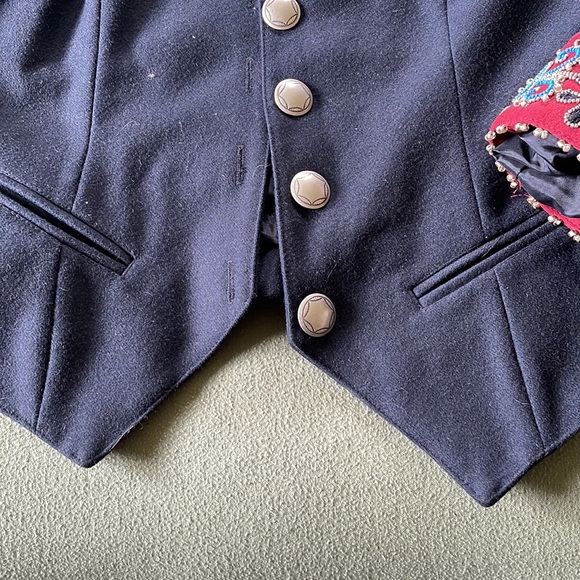 Beaded Military Style Riding Jacket Small - Picture 4 of 9